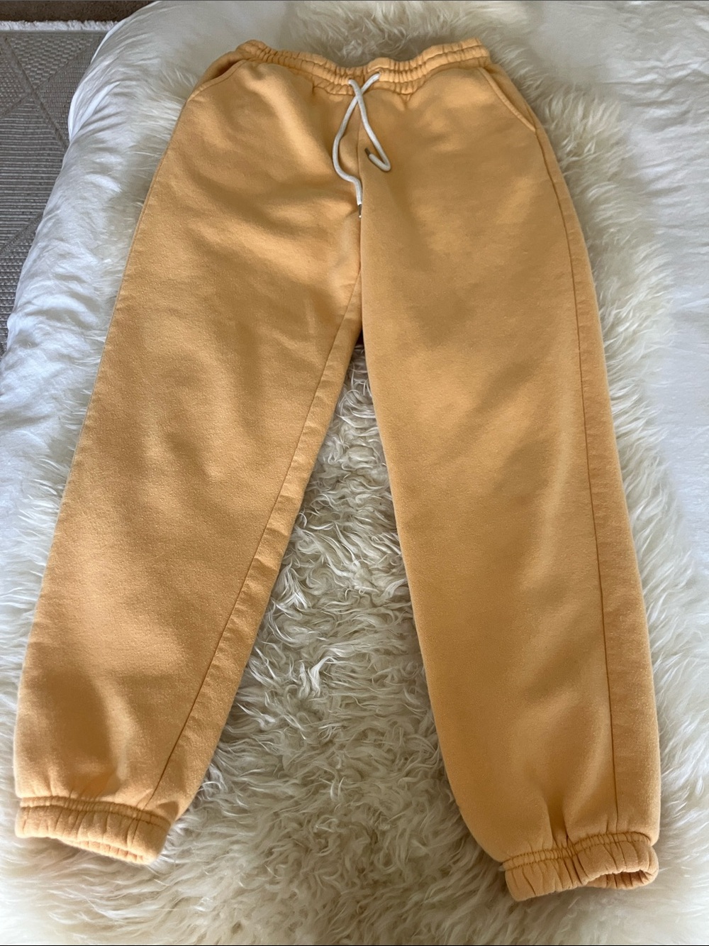 Forever 21 cozy cotton sunshine/marigold yellow Drawstring Joggers
